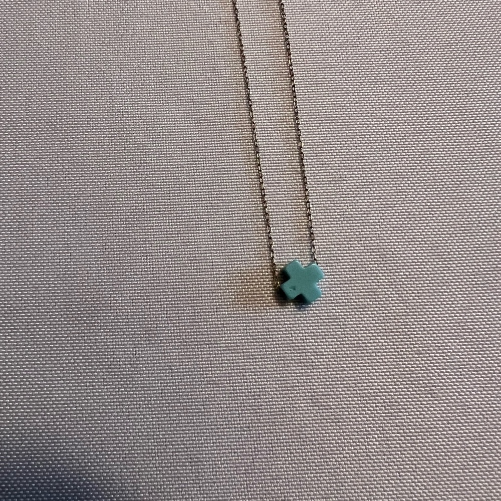 Enewton 16” necklace signature cross turquoise